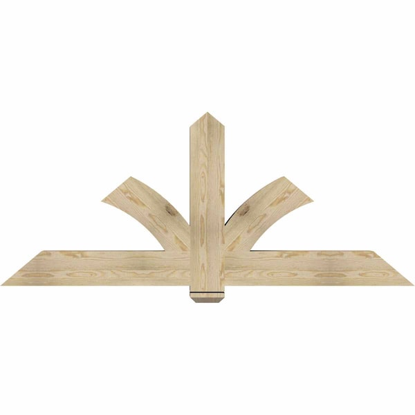 Ekena Millwork Redmond Rough Sawn Timber Gable Bracket, Douglas Fir, 72"W x 30"H x 6"D x 6"F, 10/12 Pitch GBW072X30X0606RED00RDF - main